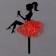 Topper "Girl" with a glass