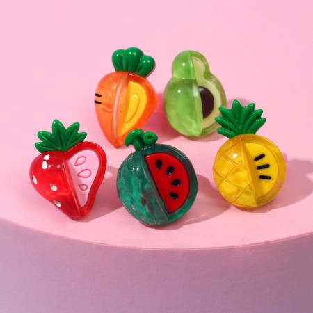 Children's Ring "Assorted" Fruits, Mix shape, color, dimensionless-1