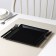 Plastic disposable plastic 3 in 1: plate, fork, knife, square, black