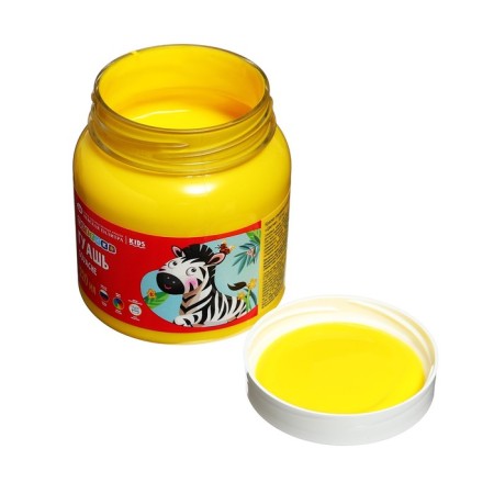 Gouache in a bank 220 ml, ZHK "Flower" yellow (3023211)-4