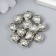 Busina for creativity Metal "Elubicated with Rombs" silver G208B831 0.9x1 cm