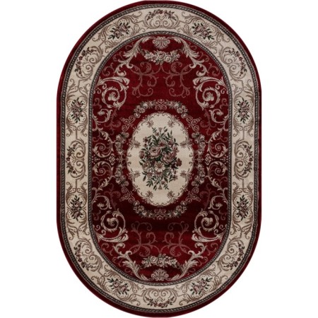 Oval carpet Merinos colizey, size 200x400 cm, color Red