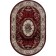 Oval carpet Merinos colizey, size 200x400 cm, color Red