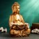 Steam for the little things "Buddha with lotus" bronze, 19x17x32