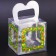 New Year. Box a gift New Year folding PVC "New Year's toys" 10 x 10 x 10 cm.