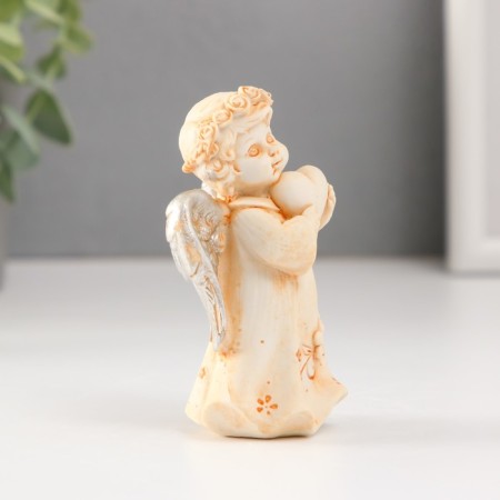 Souvenir Polystone "Angel in a flower dress and a wreath with silver wings" mix 8.5 cm-5