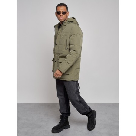 Extensive male winter park, size 48, green color-1
