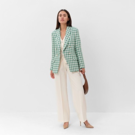 Jacket tweed double -breasted mist p. 50. Green-1
