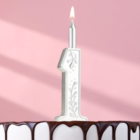 Candle for the Silver Pattern cake, number "1"
