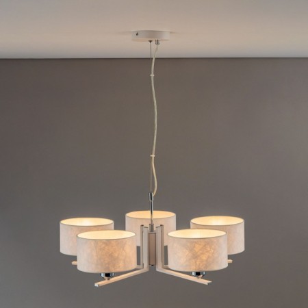 Suspended chandelier Citilux "Tilda" CL469150, 64x64x30 cm, 5x75W, E27, white color-7