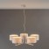 Suspended chandelier Citilux "Tilda" CL469150, 64x64x30 cm, 5x75W, E27, white color