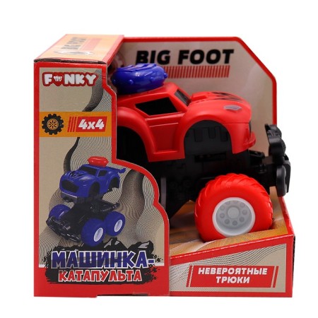 Friction Funky Toys "Catapult", 4x4, Red color-3