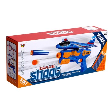 Aerodrome 2 pistol, 1 plane, 10 soft bullets and balls in the kit, MIX color-10
