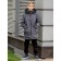 Park jacket for a boy, height 134 cm, color black graphite