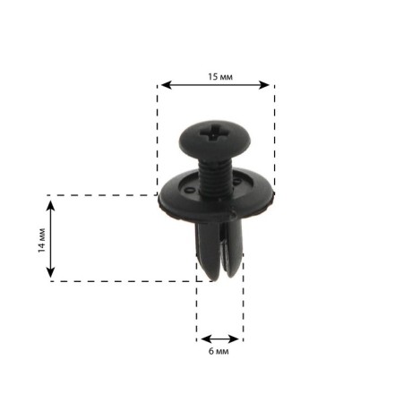 Clip fastener, universal, KP-008-1