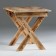 Folding table, burned, 80 × 80 × 70 cm
