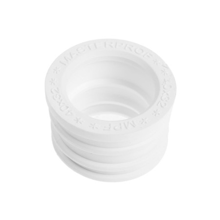 Transitional cuff Masterprof IS. 131685, D = 40 x 32 mm, for sewer pipes, heaps, white-1