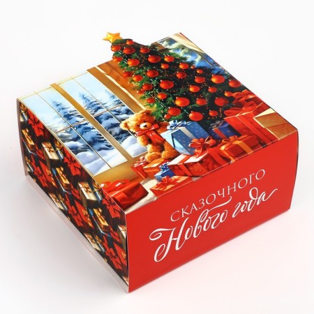 Folding box "Fairytale New Year", 15 x 15 x 8 cm, New Year-1