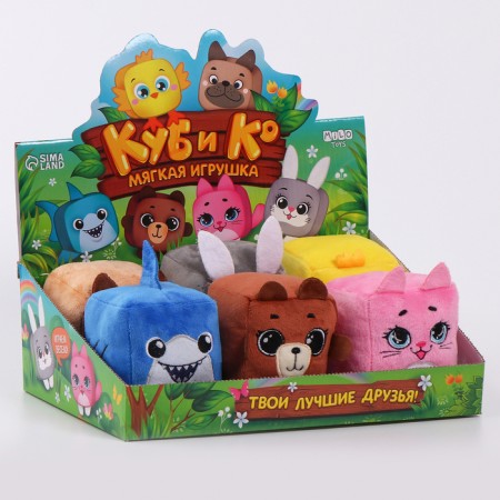Soft toy "Cube in showbox", mix-1