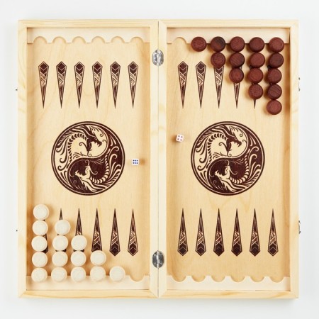 Backgammon 40 x 40 cm, "dragon"-1