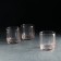 Set of glass glasses Leia, 3 pcs, 265 ml, pink