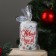 New Year. Candle-cylinder "Happy New Year!", 6x10 cm, 30 hours, 227 g, graphics