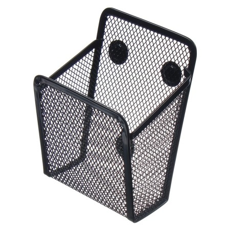 Standing for writing accessories on magnets, for magnetic boards, mesh, metal, black-1