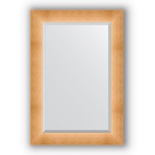 Mirror with fatset in a baguette frame - poisoned gold 87 mm, 66 x 96 cm, evoForm