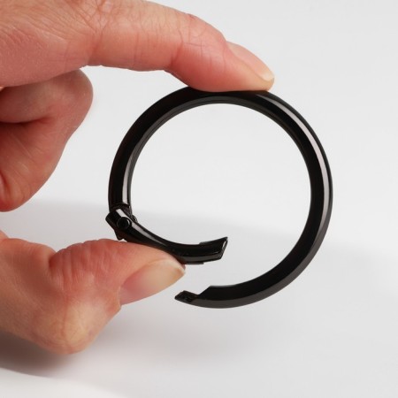 Karabin ring, d = 38/48 mm, thickness - 5 mm, 5 pcs, black nickel color-2