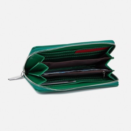Women's wallet with lightning, green color-3