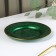 Glass dessert “Emerald”, d = 21.5 cm, green color with gold tap