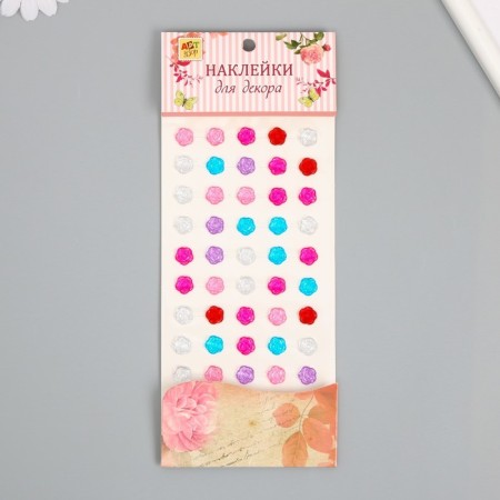 Sticker of rhinestones plastic "Flowers" MIX 30x10 cm