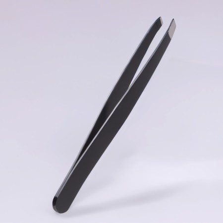 Pinzet begged, wide, 9.5 cm, black color
