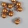 Decor for creativity plastic "Bronze pearl with loop" set 10 pcs 1x1.2 cm