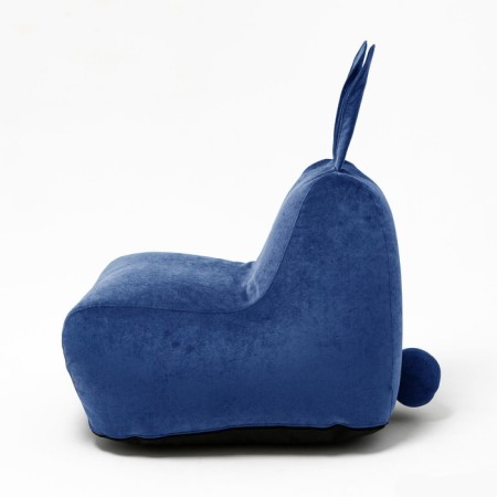Milk-Milk chair, size 80x90 cm velor, blue color-2