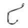 Furniture tundra hook TKD015, two -rod, chrome, 4 pcs TMP