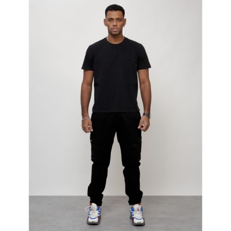 Cargo jeans men, size 54, black color-5