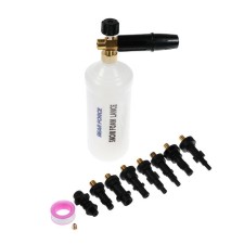 Foaming for water, volume of 1 liter, 8 connecting adapters