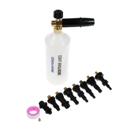 Foaming for water, volume of 1 liter, 8 connecting adapters