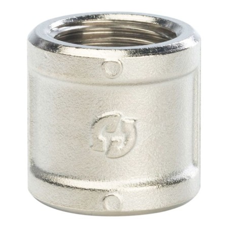 The coupling Stout SFT-0006-001212, 1/2 ", internal/internal thread, nickelled brass-1