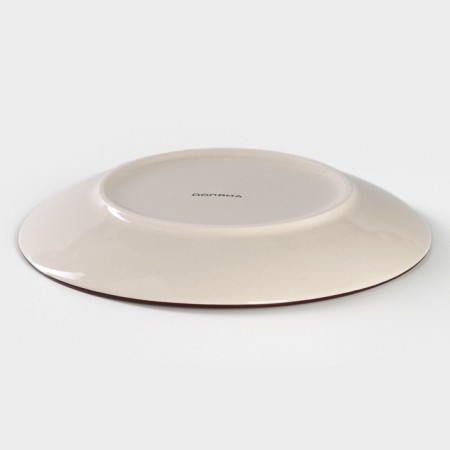 Board ceramic dessert shade "Sea World", d = 19 cm, yellow color-2