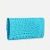 Women's wallet on the button, turquoise color