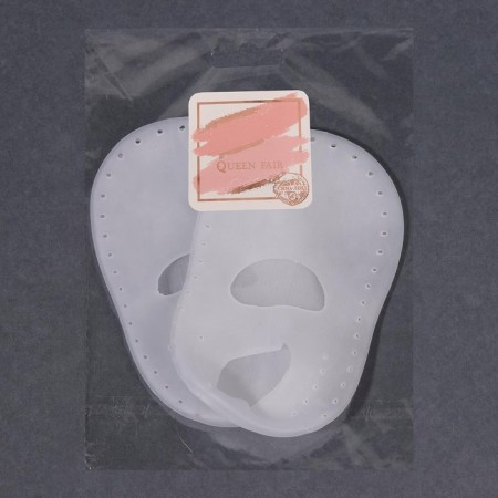 Socks for pedicure, silicone, with perforation, with a strap, 15 × 9 cm, size S, white color-6