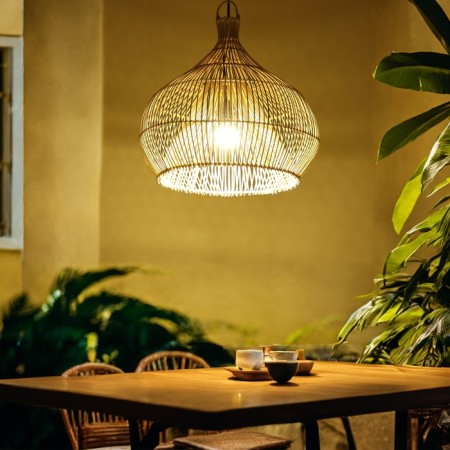 Ceiling Lamp from the rattan "Aldi" 1x120W, E27, 40x40x40 cm