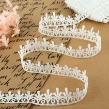 Lace Hipure, 20 mm × 14 ± 1 m, white color