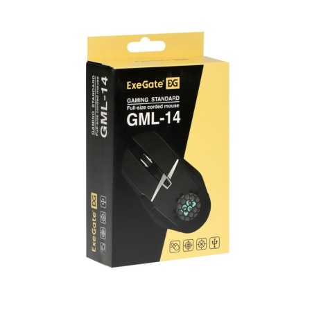 EXEGATE GAMING StANDARD LASER GML-14 mouse, wired, laser, 4000 dpi, USB, black-4