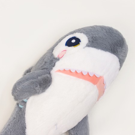 Soft toy "Shark", 60 cm, gray color-4