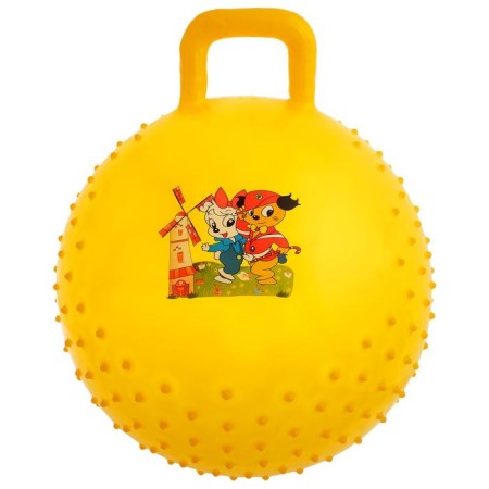 Ball-jump with a pen “Fairytale stories”, massage, d = 45 cm, 350 g, mix color-7