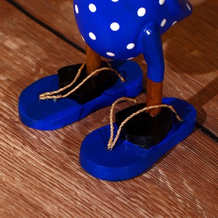 Souvenir "Duck in Shlepka" col. blue, tree 27 cm-5