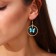 Earrings with rings "Blave with happiness"